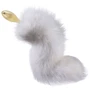 Анальная пробка LOCKINK Sevanda White Fox-Tail Anal Pear-shape Plug: Наличие вибрации Нет