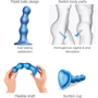 Фаллоимитатор Strap-On-Me Dildo Plug Balls M bleu Мetallic: Тип Классические дилдо
