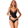 Комплект: топ с трусиками Obsessive Bella Rou black M/L