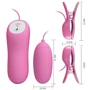 Віброяйце із затискачами для сосків LYBAILE Pretty Love Electric Shock & Vibro-Bullets Pink: Тип і форма Виброяйцо