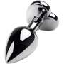 Анальная пробка с кристаллом Metal By Toyfa Silver anal plug ruby: Наличие вибрации Нет