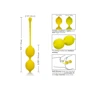 CalExotics Kegel Training Set Lemon вагінальні кульки, 9.5x3.25 см: Особливості Кульки Кегеля, вологозахищені, З'єднані між собою
