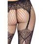 Колготки Leg Avenue Fishnet tights with back seam One size Black: Матеріал Нейлон