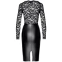 Сукня Noir Handmade F295 Euphoria lace and wetlook midi dress Вlack, L: Вид Платья