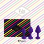 Набор силиконовых анальных пробок FeelzToys - Bibi Butt Plug Set 3 pcs Purple: Материал Силикон