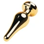 Анальна пробка із кристалом Toyfa Metal Gold anal plug black gem: Для кого Унисекс