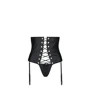 Пояс-корсет из экокожи + стринги Passion Celine Set black 6XL/7XL: Вид Комплекты