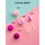 Кулі для тренування інтимних м'язів Gvibe Geisha Balls 3 Pink: Матеріал Силикон, Пластик