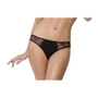 Трусики-слипы с кружевной сеточкой Dina Thong black L/XL - Passion