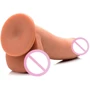 8 Inch Ultra Real Dual Layer Suction Cup Dildo - Medium Skin Tone - фалоімітатор 18x5 см, тілесний: Наявність вібрації  немає
