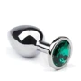 Анальная пробка утяжеленная 460 грамм, Silver Emerald, L