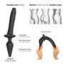 Анальная пробка с дилдо Strap-On-Me Switch Plug-In Realistic Dildo Black - L: Особенности Водонепроницаемые