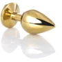 Анальная пробка с кристаллом Toyfa Metal Gold anal plug black gem: Наличие вибрации Нет