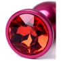 Анальная пробка с кристаллом Metal By Toyfa Burgundy Anal Plug Ruby: Особенности С кристаллами