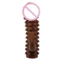 Насадка - презерватив BI-016004-0902S (коричневая): Материал TPR (термопластичная резина)