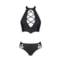 Комплект из эко-кожи Nancy Bikini black L/XL - Passion: Материал Полиуретан