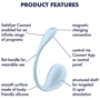 Віброяйце Satisfyer Smooth Petal Connect App Light Blue: Довжина, см 9