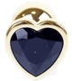 Анальная пробка с кристаллом BOSS of TOYS Boss Series - Jewellery Gold Heart PLUG Black S, BS6400038: Для кого Унисекс