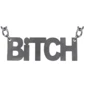 Затискачі для сосків Bitch, Feral Feelings - Nipple clamps Bitch, срібло / чорний: Для кого Для жінок