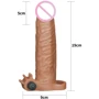 Насадка на член LoveToy Pleasure X-Tender Vibrating Penis Sleeve Add 2" Brown: Назначение Для удлинения