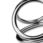 Тройное эрекционное кольцо Sinner Gear Unbendable - Triad Chamber Metal Cock and Ball Ring - Medium: Для кого Для мужчин