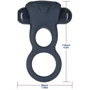 Двойное эрекционное кольцо с вибрацией LUX Active -Triad - Vibrating Dual Cock Ring, пульт ДУ: Цвет черный