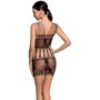 Бодистокинг Passion BS090 black: Фактура Ажурная, Сетка