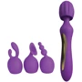 Kama Sutra Bhangra Full Body Massager - унівесальний вибромассажер зі змінними насадками, фіолетовий: Тип і форма Вібромасажер