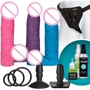 Страпон Doc Johnson Vac-U-Lock - Dual Density UltraSKYN Colors Set