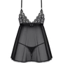 Пеньюар и трусики Obsessive Blomentis babydoll & thong M/L: Материал Полиамид
