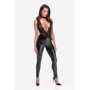 Комбинезон Noir Handmade F298 Libido Deep-V catsuit with collar and pearl chain Black, S: Материал Полиэстер
