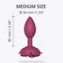 Силиконовая анальная пробка Love To Love OPEN ROSES M SIZE - PLUM STAR: Материал Силикон