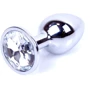 Анальная пробка Boss Series - Jewellery Silver PLUG Clear S (BS6400012): Особенности С кристаллами