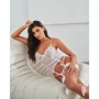 Корсет Obsessive Alissium corset & thong XL/2XL: Узор Однотонный