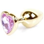 Анальная пробка Boss Series - Jewellery Gold Heart PLUG Rose S (BS6400036) фото 8