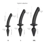 Анальная пробка с дилдо Strap-On-Me Switch Plug-In Semi-Realistic Dildo Black - S: Наличие вибрации Нет