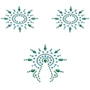 Пестіс Petits Joujoux Gloria set of 3 - Green / Blue