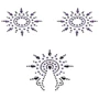 Пестіс Petits Joujoux Gloria set of 3 - Black / Purple