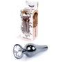 Анальная пробка с кристаллом BOSS of TOYS Boss Series - Jewellery Dark Silver BUTT PLUG Clear, BS6400057