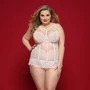 Нежный комплект JSY P91135 (corset, thong) Plus Size