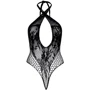 Мереживне тедді Leg Avenue Lace and net halter teddy One size Black: Фактура Сетка, Ажурная