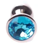 Анальная пробка с кристаллом BOSS of TOYS Boss Series - Jewellery Red Gold PLUG Light Blue S, BS6400113: Особенности С кристаллами
