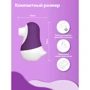 Вакуумный стимулятор с подвижным язычком 2в1 Сатисфакер Pinguino, 9.4 х 6.2 (фиолетовый): Длина, см 9.4