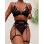 Эротический комплект NDS 1601-3 Black M/L (23703): Узор Однотонный