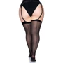 Прозорі панчохи із заднім швом Leg Avenue + PLUS SI Black: Застосування На ноги