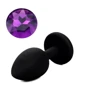 Силиконовая анальная пробка с кристаллом Silicon Black 09 ( размер S ), SKN-SIL-BLACK 09
