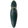 Вібратор 2в1 з язичком Zalo - Hero Jewel Green (кристал Swarovski): Довжина, см 14.6
