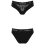 Трусики з широкою гумкою та мереживом Passion PS001 PANTIES XL, black: Матеріал Хлопок