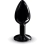 Металева анальна пробка із кристалом Dorcel - Diamond Plug Black S