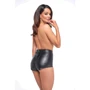 Шортики Noir Handmade F318 Wild crocodile printed wetlook shorts Вlack, S: Вид Шорты